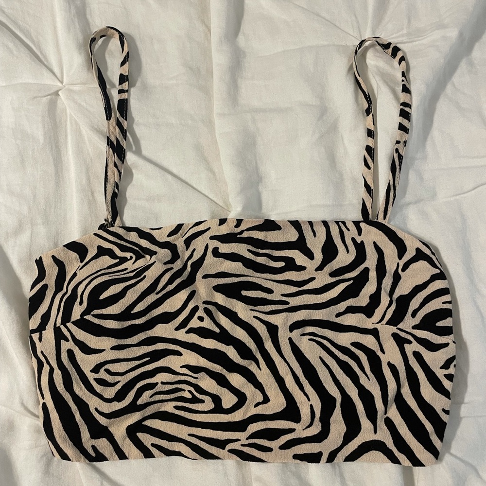 Cute Zebra Print Tie-Able Top